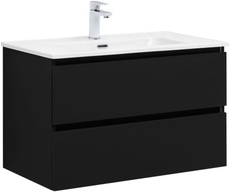 Тумба под раковину Aquanet Вега 2.0 80 черный, артикул 00337955