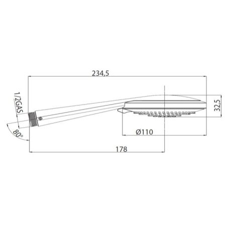 BOSSINI MIXA Ручной душ Ø110 мм., 3 режима, цвет хром, артикул B00169.030