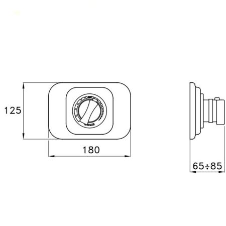 Stella Italica Внешняя часть встраиваемого термостатического смесителя для душа IS3293 P.V., цвет: хром, артикул UN 06010 CR00