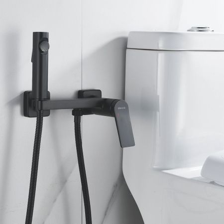Гигиенический душ со смесителем Shevanik S4105H-1, черный