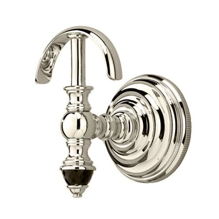 Devon Black Diamond Крючок вешалка, декоративные элементы черного цвета ,цвет крючка никель блестящий, артикул BLKD522NK