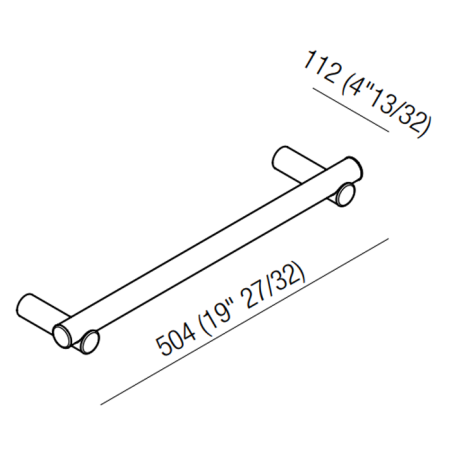 Agape Dot line Полотенцедержатель, 50см, цвет: натуральный дуб, артикул ADTL0450RT
