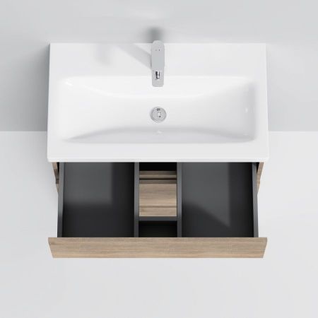 M91FSX0752OF GEM S, База под раковину, напольная, 75 см, 3 ящика, светлый дуб, артикул M91FSX0752OF