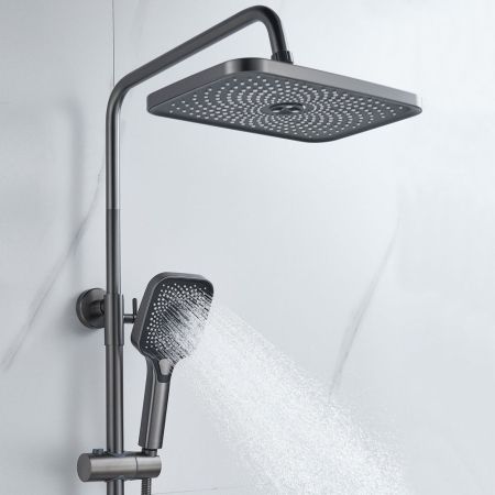 Душевая система Raffine F3696T, оружейная сталь