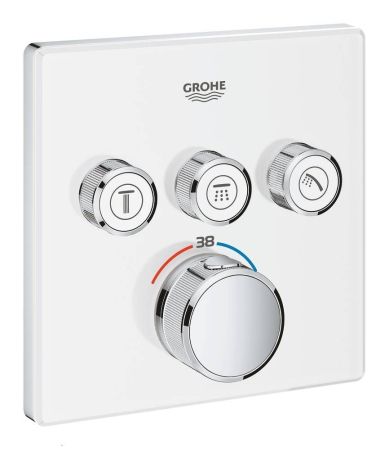 Термостат для душа GROHE GROHTHERM SMART CONTROL 29157LS0 (хром/белый), шт, артикул 29157LS0