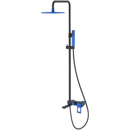Душевая система Boheme Q 148-BUV Черная Синяя, артикул 148-BUV