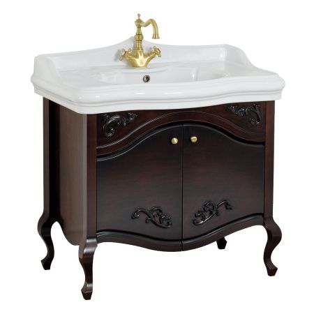 IMPERO База L87xH74xP52 см. для раковины 90 см, 2 двери, цвет: NOCE, артикул 25983