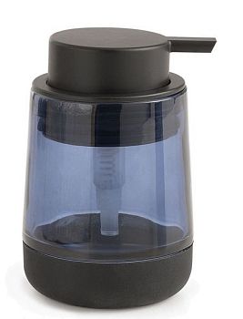 Gedy Nicole, настольный стеклянный дозатор с черной пластиковой помпой, цвет голубой