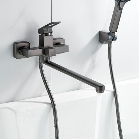 Смеситель для ванны Raffine F2296T, оружейная сталь, артикул F2296T