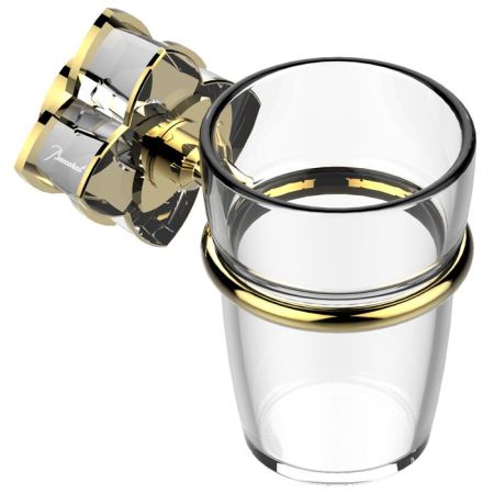 THG PETALE DE CRISTAL CLAIR LISERE DORE Стакан стеклянный, подвесной, цвет полированный хром, артикул U6E-F01-536