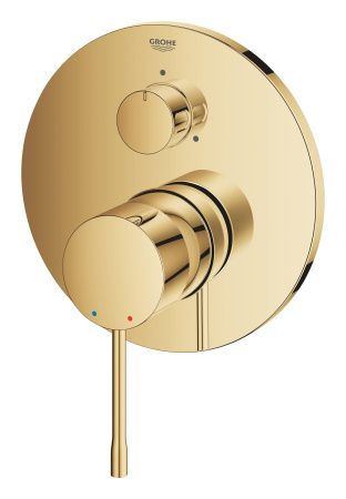 Внешняя часть смесителя для ванны GROHE Essence с переключателем на 3 положения, холодный рассвет, глянец (24092GL1)