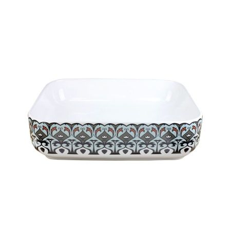 Раковина чаша Bronze de Luxe Nordic 2073, белый/синий, артикул 2073