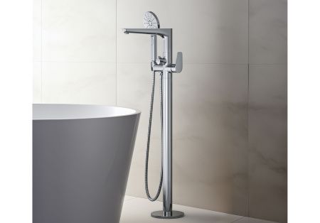 Смеситель для ванны напольный (внешняя и скрытая часть) AQUATEK AQ1145CR БЕТТА Смеситель для ванны напольный (внешняя и скрытая часть) AQUATEK AQ1145CR БЕТТА