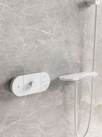 Душевой комплект Futura VSFW-2F12TMW термостатический встраиваемый, 3 режима, белый матовый, артикул VSFW-2F12TMW