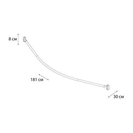 Карниз для ванной телескопический FIXSEN FX-25144, хром, артикул FX-25144