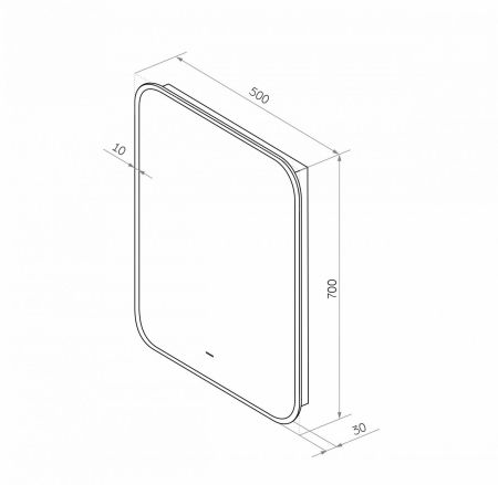 Зеркало с подсветкой "Siena 500x700" AM-Sie-500-700-DS-F, артикул AM-Sie-500-700-DS-F