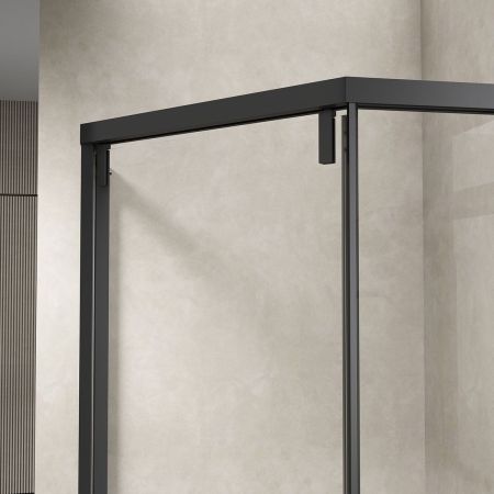 Душевой уголок Show VSP1-4SH100CLB, 1000*1000, черный, стекло прозрачное, артикул VSP1-4SH100CLB