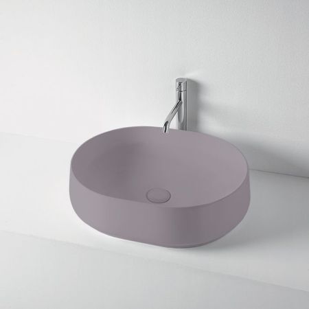 KERASAN F10 Раковина накладная 56х44 см, без отв под смеситель, цвет Ferro Matt