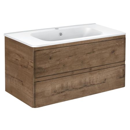 База под раковину Vico 1000 подвесная, 2 выкатных ящика soft close, V.Oak, артикул VMC-2V100VO