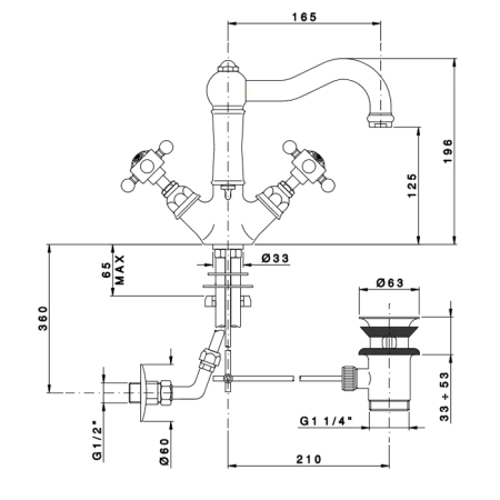 Nicolazzi Half Dome Смеситель для раковины на 1 отверстие, цвет: тёмная бронза, артикул 1432DB70