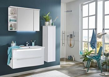 Комплект мебели Puris Purefaction, 900 мм левый, цвет белый высокоглянцевый