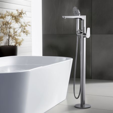 Смеситель для ванны напольный (внешняя и скрытая часть) AQUATEK AQ1145CR БЕТТА Смеситель для ванны напольный (внешняя и скрытая часть) AQUATEK AQ1145CR БЕТТА