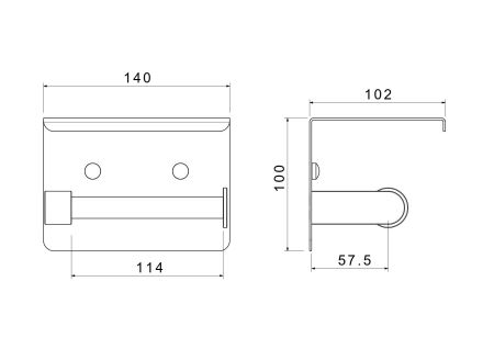 Бумагодержатель с полкой AQUATEK AQ4939CR ЕВРОПА, артикул AQ4939CR