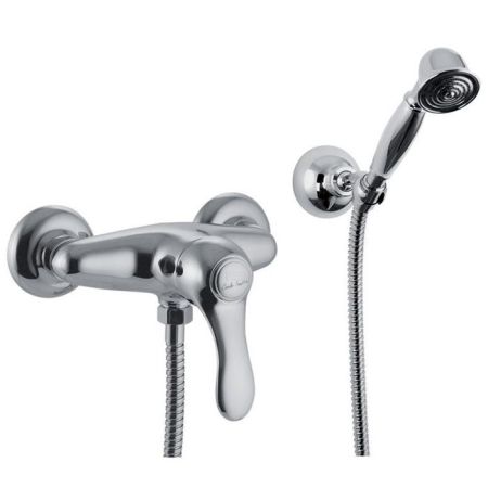 FIMA|Carlo Frattini Lamp Смеситель для душа внешнего монтажа, с душевым комплектом, цвет хром, артикул F3305CR