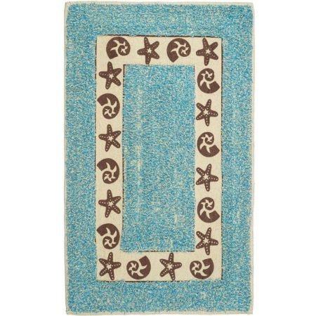 Коврик для ванной комнаты Fora 75х45 FOR-M022BL Эконом Голубой