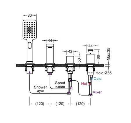 Смеситель на борт ванны Timo Torne 4330/00-16Y Хром Белый, артикул 4330/00-16Y
