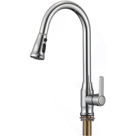 Смеситель для кухни с выдвижным изливом Savol S-002805A, хром, артикул S-002805A