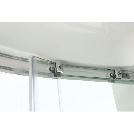 Душевая кабина Black&White Galaxy G8503 профиль Серебристый хром задняя стенка Белая