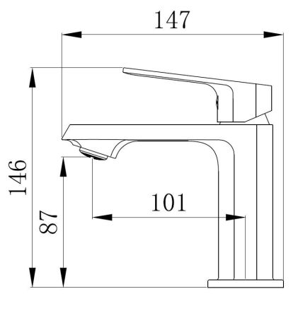 Смеситель Surf для раковины, без донного клапана, артикул: SF26M