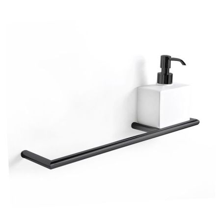 3SC Guy Полотенцедержатель и мыльница справа, подвесная, композит Solid Surface, цвет: белый матовый/черный матовый
