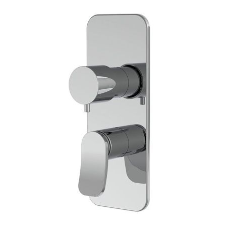 Смеситель для душа, Fima Carlo Frattini, Flo', тип открывания воды-однорычажный, монтаж-настенный встраиваемый, с переключателем на 2/3 источника, внутренняя часть-необходимо заказать, цвет-хром, артикул F3809X6CR