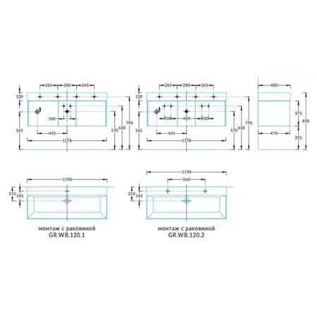 Тумба GRANDE подвесная 120, 3 ящика, структурированный орех, артикул GR.120.3\SNUT