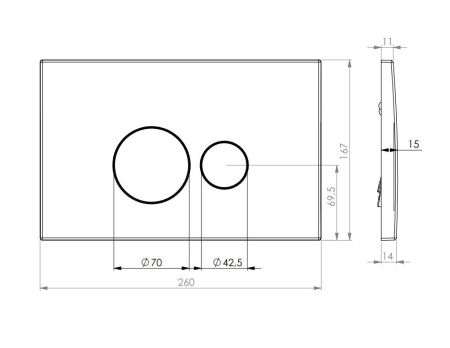 Клавиша смыва DK  матовый хром Venice (DB1029002), артикул DB1029002