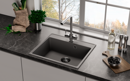 Мойка ULGRAN Quartz асфальт (Forte 580-09), артикул Forte 580-09