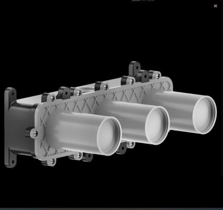 GESSI Origini Встраиваемая часть для смесителя с изливом на 3 отв., цвет: хром, артикул 66236#031