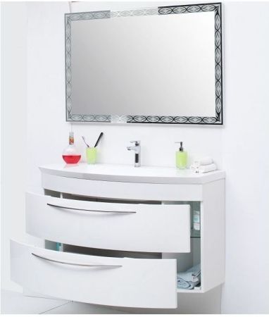 Тумба с раковиной De Aqua Лонг 120 белый, артикул 00212711