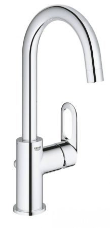 Смеситель для раковины GROHE BauLoop с донным клапаном, L-Size, хром (23763000), артикул 23763000
