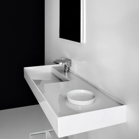 Laufen Kartell Раковина 1200х460х120мм без перелива, с 1 отв. под смеситель, цвет: белый