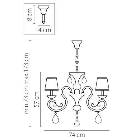 Люстра подвесная Ricerco Lightstar Premium 693084, артикул 693084