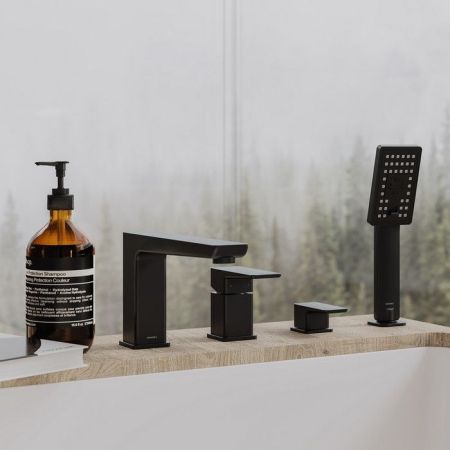 Смеситель на борт ванны OMNIRES PARMA PM7432BL (черный BLM), артикул PM7432BL