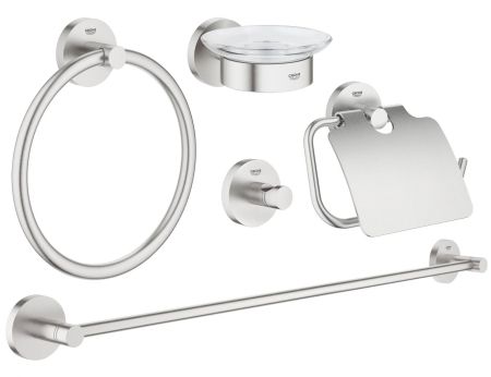 Набор аксессуаров GROHE Essentials (5 предметов), суперсталь (40344DC1), артикул 40344DC1
