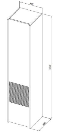 Шкаф-пенал Aquanet Вита 35 белый матовый, артикул 00332447