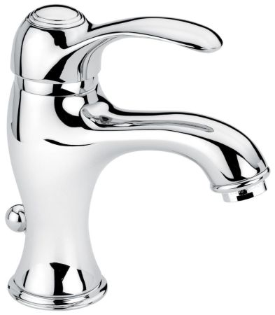 Смеситель Harmony с донным клапаном для раковины, цвет черный-хром, артикул 22003NC