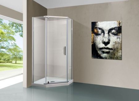 Душевой уголок Vincea Stresa 100x100 VSP-1S100CL профиль Хром стекло прозрачное, артикул VSP-1S100CL