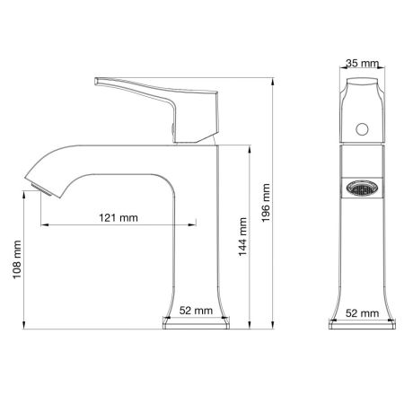 Смеситель для раковины WONZON & WOGHAND FLEX, Брашированный никель (WW-88018072-BN), артикул WW-88018072-BN