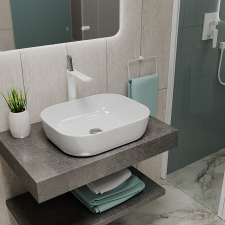 Раковина накладная DK Venice, 490*395*150мм, белый (DT1020116), артикул DT1020116